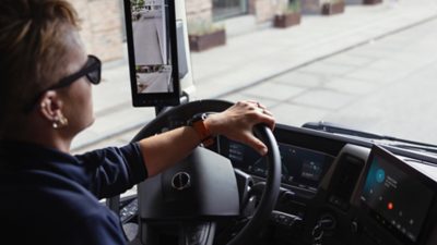 Chauffeur in truck