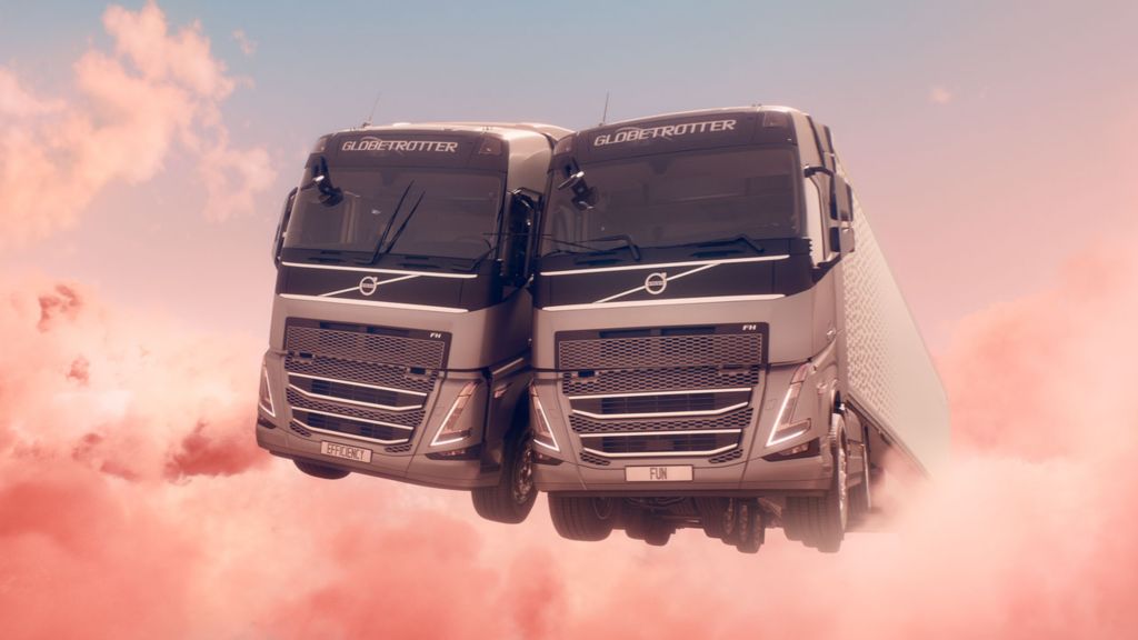 Zwei Volvo FH verlieben sich im neuen Film Hals über Kopf ineinander