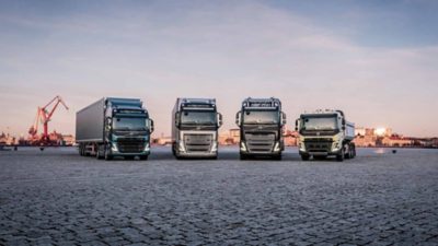 Reihe an Volvo Truck Lkw