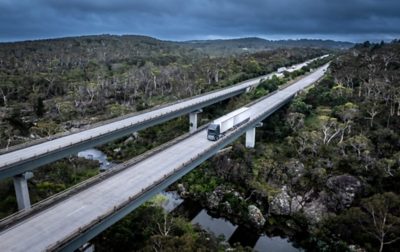 Volvo Truck driving