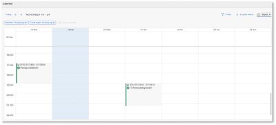 Grafik mit Wochenansicht